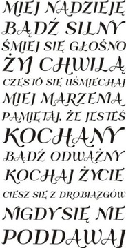 Napis na ścianę naklejka cytat- Miej nadzieję 115