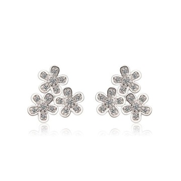 NASSARIUS KOLCZYKI KWIATUSZKI SWAROVSKI CYRKONIE