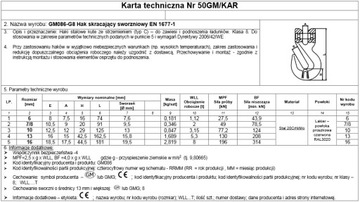 1 КРЮК ДЛЯ УКРОТКИ ШТИФТА 10 мм КЛАСС 8 EN 3,15T