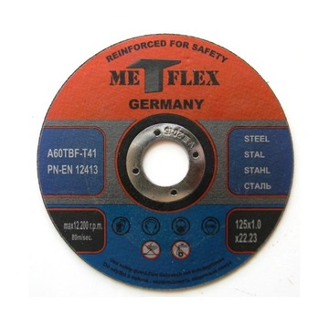 TARCZA TARCZE CIĘCIA METALU 125 x 1,0 MET-FLEX