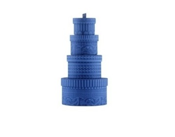 IKEA pudełka BABBLA kolekcja TRUE BLUE 4szt pudła