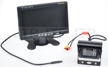 KAMERA COFANIA IR LED +LCD 7 KAMPER TiR BUS 12/24V