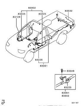 MITSUBISHI L200 SVAZEK ELEKTRICKÁ STŘECHA NOVÁ ORIG.