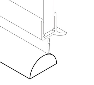 Listwa progowa do kabiny prysznicowej 80 cm biała