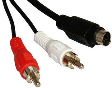 Kabel wtyk SVHS S-VIDEO 4pin / 2x wtyk RCA 1,5m (4055)