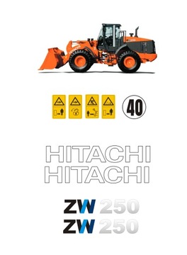 HITACHI ZW 250 NAKLEJKI NAKLEJKA