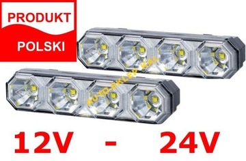 ŚWIATŁA LAMPY DZIENNE 12V 24V MOCNE LED made in UE