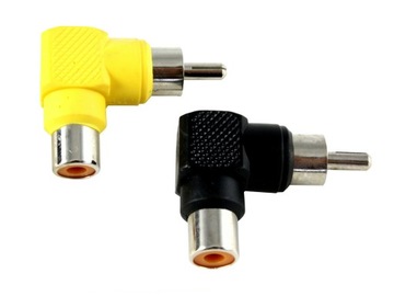 Adapter kątowy RCA - CINCH Hollywood zestaw 2 szt