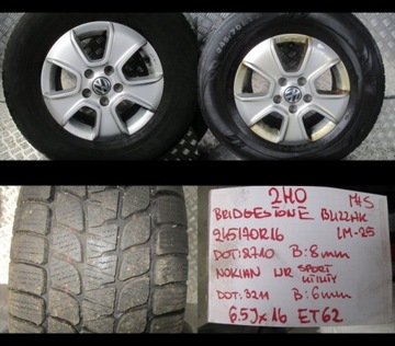 KOLA RÁFKY PNEUMATIKY VW AMAROK 2H0 R16 M+S 8 6 MM