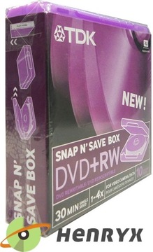 TDK Mini DVD+RW 10 шт. x4 BOX 1,4 ГБ 8 см для фотоаппаратов