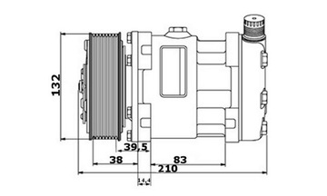 Компрессор кондиционера Deutz Agrostar JCB Fastrac