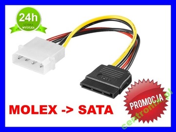 Kabel zasilający MOLEX na SATA do dysku HDD !