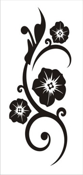 Naklejka na ścianę motyle kwiaty dekor Ornament 55