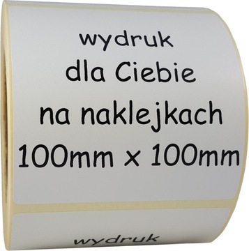 etykiety z nadrukiem naklejki personalizowane projekt nadruk 100/100mm TTR
