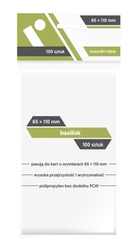 Koszulki Na karty 65x110mm BASILISK 100 sztuk