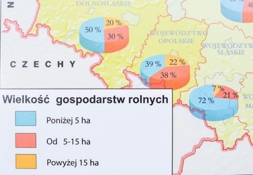 ПОЛЬША - СЕЛЬСКОЕ ХОЗЯЙСТВО В ПОЛЬШЕ ШКОЛЬНАЯ НАСТЕННАЯ КАРТА