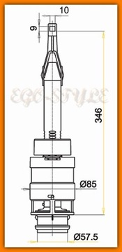 СЛИВНОЙ клапан бачка скрытого монтажа AlcaPLAST A06