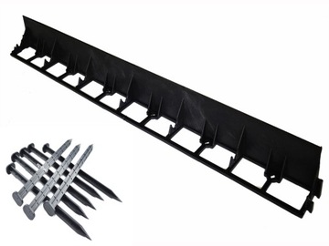 ZESTAW OBRZEŻE TRAWNIKOWE OGRODOWE BORDER 78mm 1m + 3 KOTWY