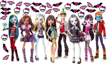 MONSTER HIGH - naklejki ścienne -DUŻY ZESTAW 100cm