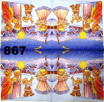 Serwetki do decoupage-1szt-ZIMA- ŚWIĘTA- NR 867