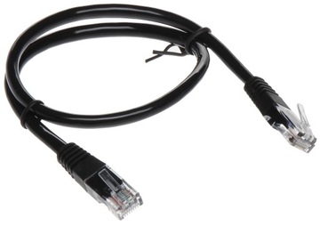 PATCHCORD RJ45/0.5-BLACK 0.5m ABCV