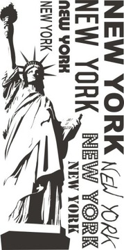 Napis na ścianę naklejka - New York, New York.. 83