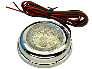 MOCNA Lampa obrysowa LED Chrom Lampka obrys 12 24V