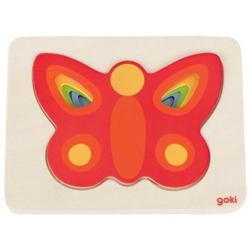 Puzzle WARSTWOWY MOTYL kolory wielkości ! GOKI