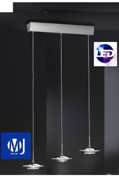 Lampa wisząca LED 15W chrom zwis ringi koła piękna