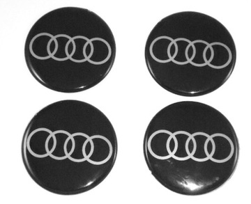 AUDI 70mm EMBLEMATY NAKLEJKI LOGO - KOŁPAKI FELGI