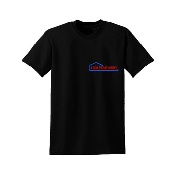 Koszulka Robocza T-Shirt BHP Czarna Nadruk Serce