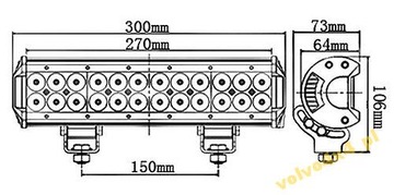 ГАЛОГЕННАЯ ПАНЕЛЬ ДАЛЬНЕГО ДЕЙСТВИЯ nXn LED 72W COMBO-MIX