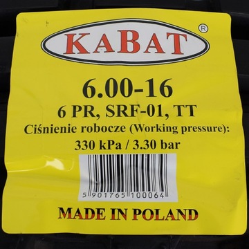 2x 6.00-16 НОВЫЕ шины Kabat + 2x TUBE URSUS C330 C360 ТРАКТОРНАЯ ПОЛИРОВКА