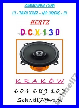 HERTZ DCX 130.3 GŁOŚNIKI SAMOCHODOWE 13cm 40-80W