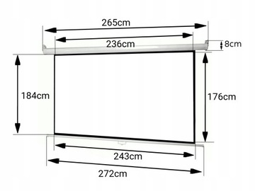 Экран 240х180см, проекционный автоматический электрический контроллер 4:3 120''