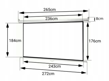 Экран 240х180см, автоматическая проекция 4:3 120''