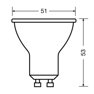 Галогенная светодиодная лампа 6,9Вт 80Вт GU10 36s 6500K OSRAM