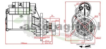 СТАРТЕР С РЕДУКТОРОМ URSUS C-330 C-360 НОВАЯ УЛУЧШЕННАЯ МОДЕЛЬ ТИПА JUBANA