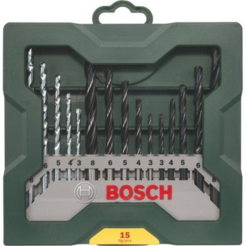 BOSCH zestaw 15 wierteł do betonu i metalu