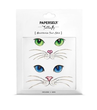 Paperself tatuaż kocie oko damski na rękę na plecy