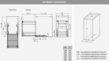 Грузовой вариант REJS multi 500/2 серебристый HETTICH