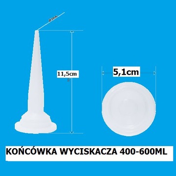 10 x Końcówka STOŻEK WYCISKACZA do silikonu mas