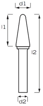 Фреза KEL, напильник с хвостовиком 3х13, хвостовик 3