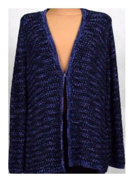JONES YORK SWETER NARZUTKA KARDIGAN FIOLET 48/50