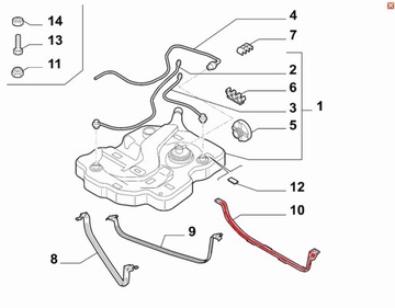 Alfa Romeo OE 60628086 хомут резервуара ПАЛИВА