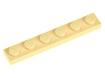 LEGO Płytka zwykła 1x6 3666 tan - 4 szt.