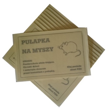łapki lepy łapkaLEP na myszy pupałka KLEJOWA 10szt