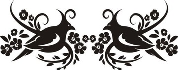 Naklejka na ścianę motyl kwiaty dekor Ornament 141