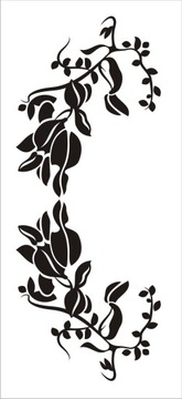 Naklejka na ścianę motyl kwiaty dekor Ornament 155
