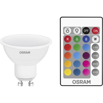 Светодиодный прожектор OSRAM RGB + пульт дистанционного управления 2,9 Вт = 25 Вт GU10 250 лм
